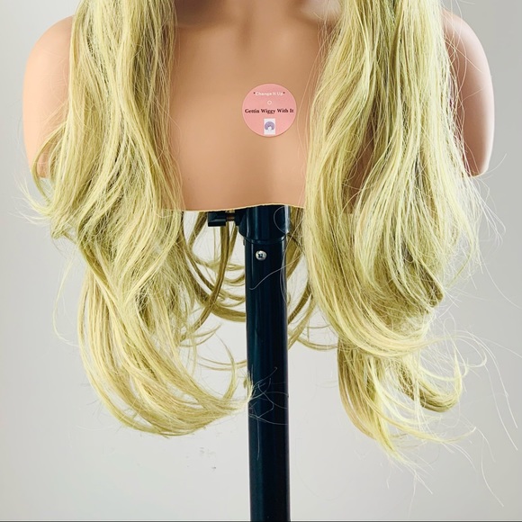 Long Gorgeous Green 13x3 Lace Front Premium Fiber Wig - Picture 9 of 11